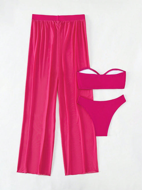 Conjunto Biquíni Tomara que Caia e Calça