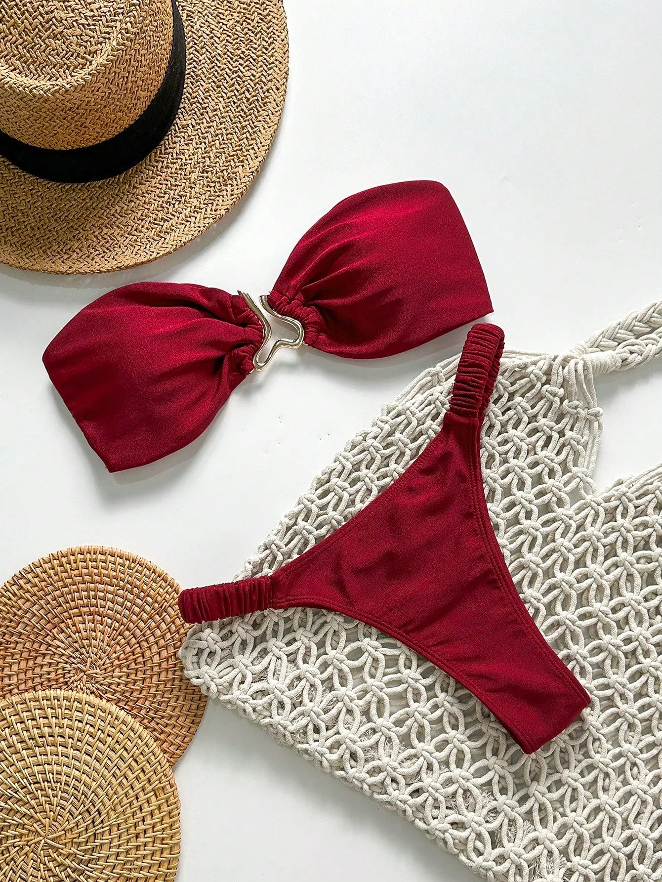 Biquíni Tomara que Caia Metalizado Tanga