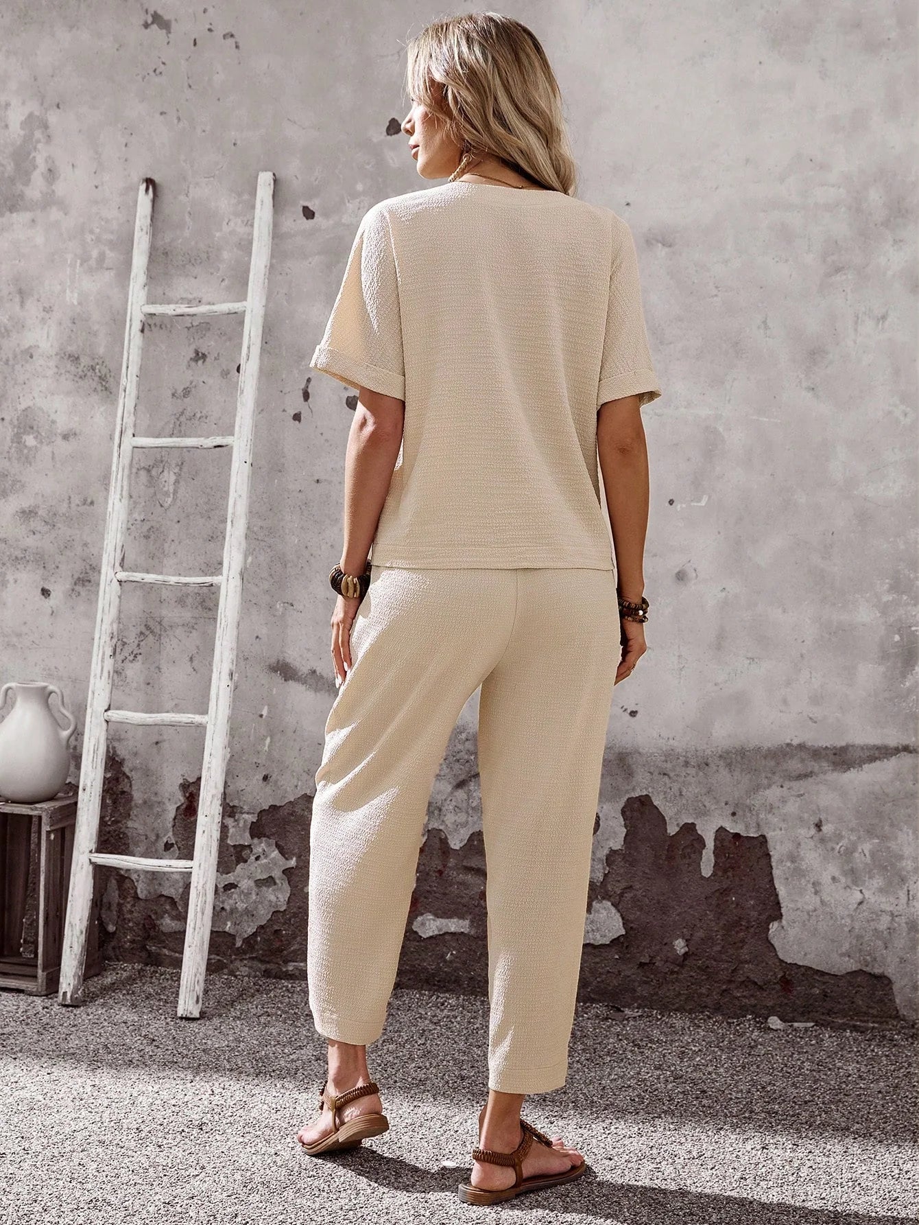 Conjuntos Feminino Blusa e Calça de Viscose