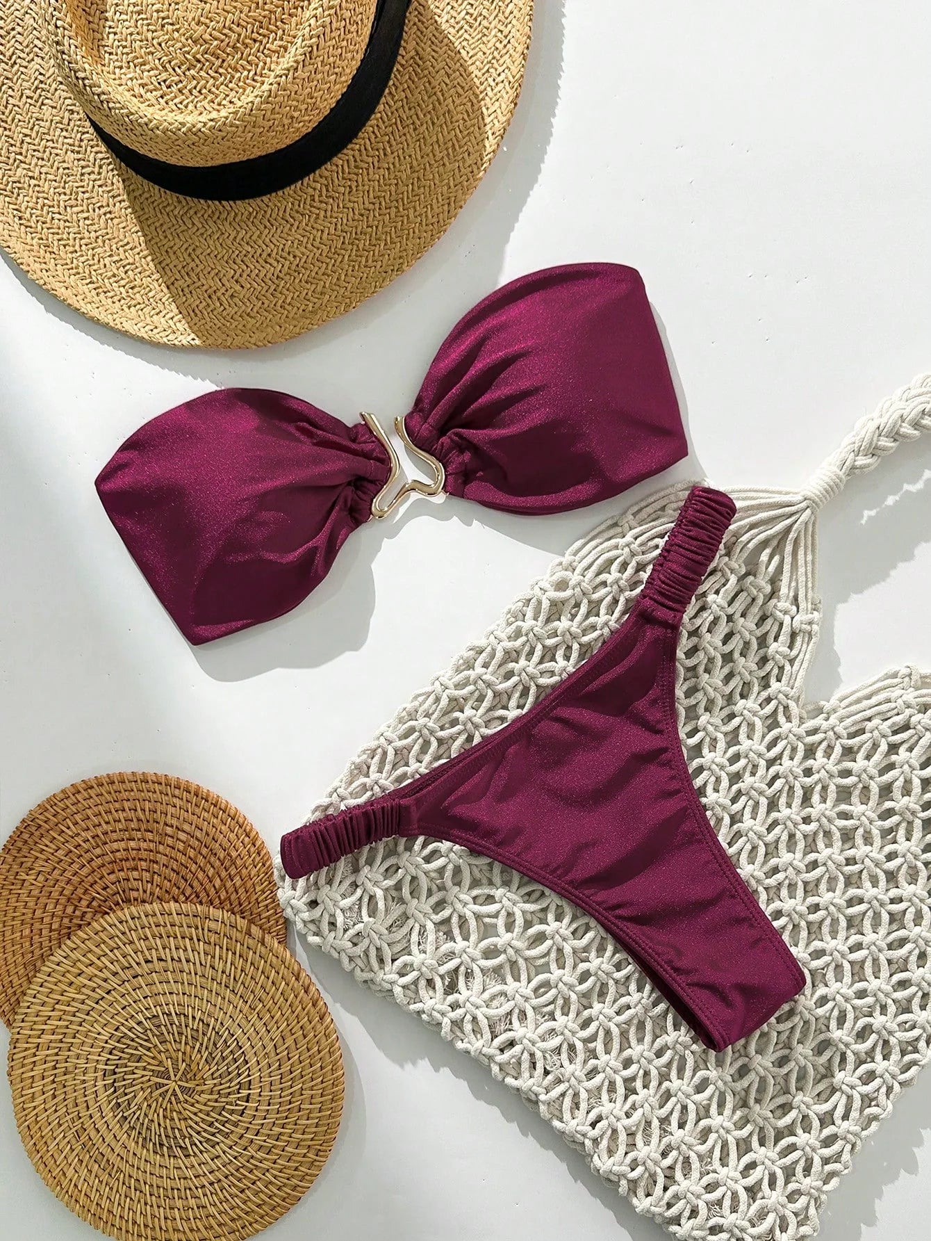 Biquíni Tomara que Caia Metalizado Tanga