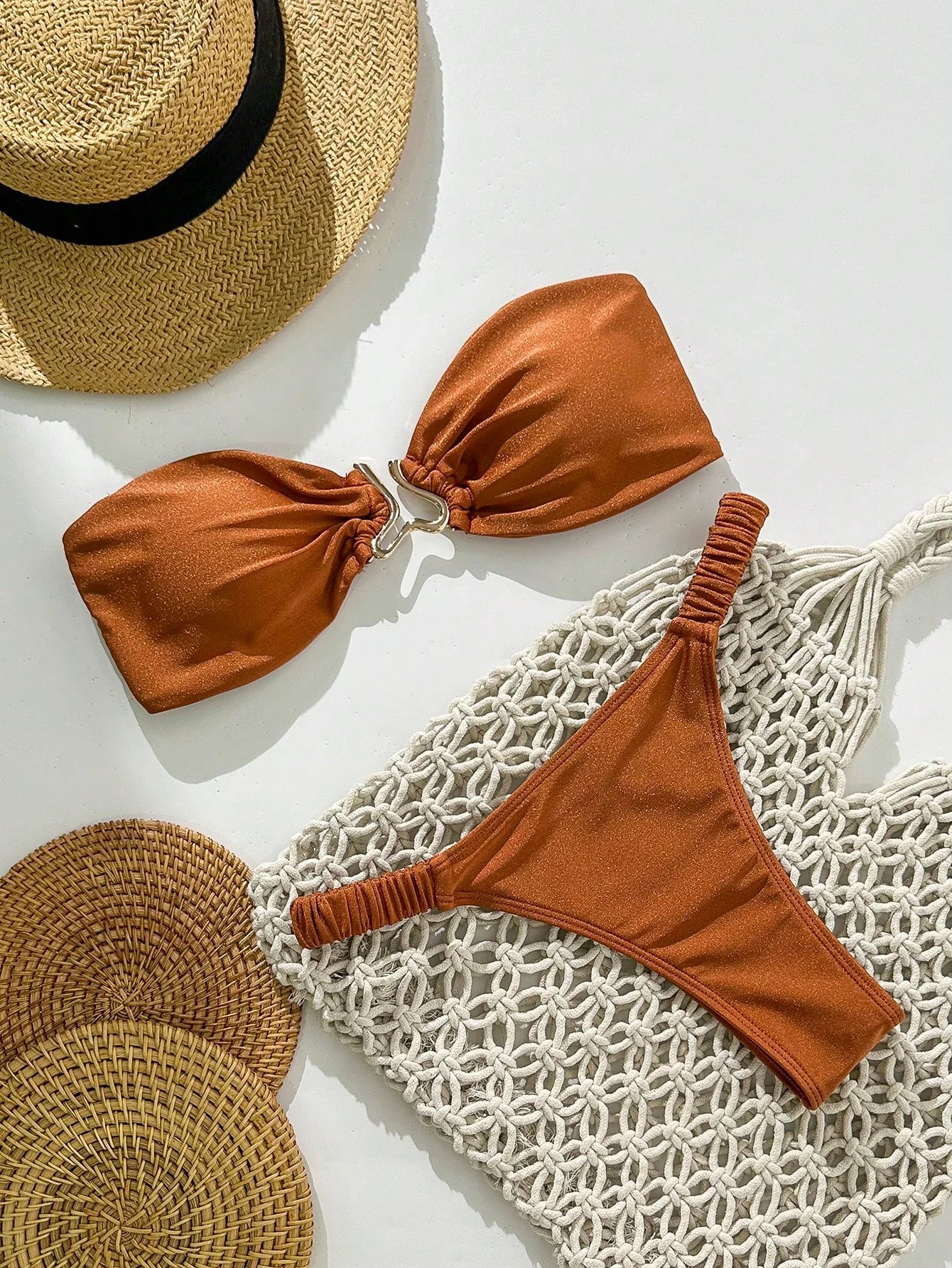 Biquíni Tomara que Caia Metalizado Tanga