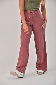 Calça Feminina Pantalona Estonada M/Malha Verde
