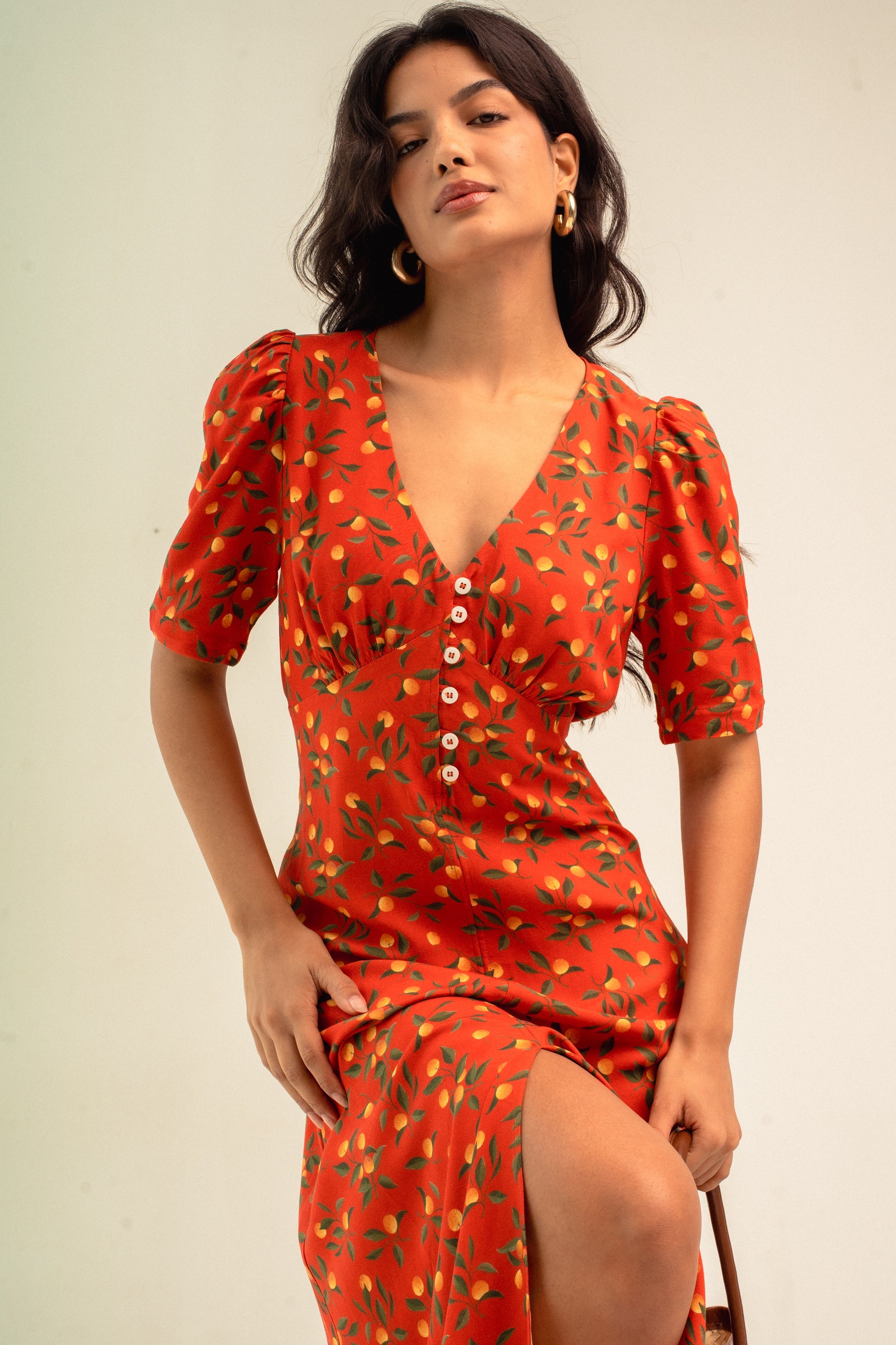 Vestido Inês Laranja
