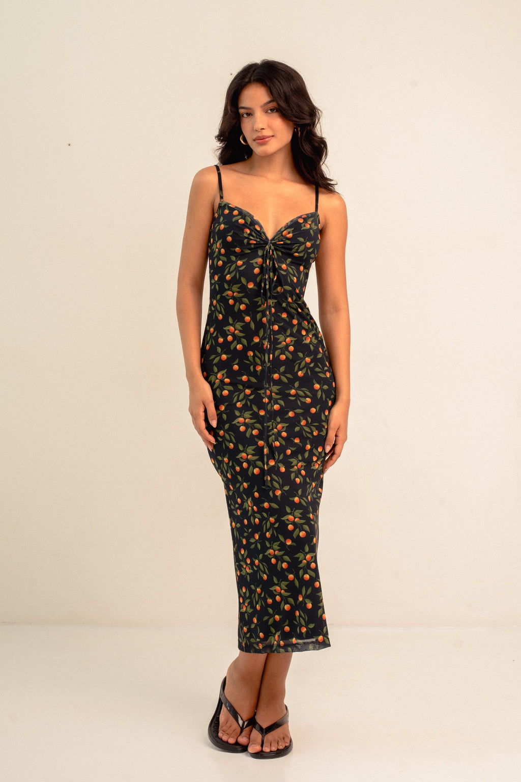 Vestido Carmen Tule Laranjinha