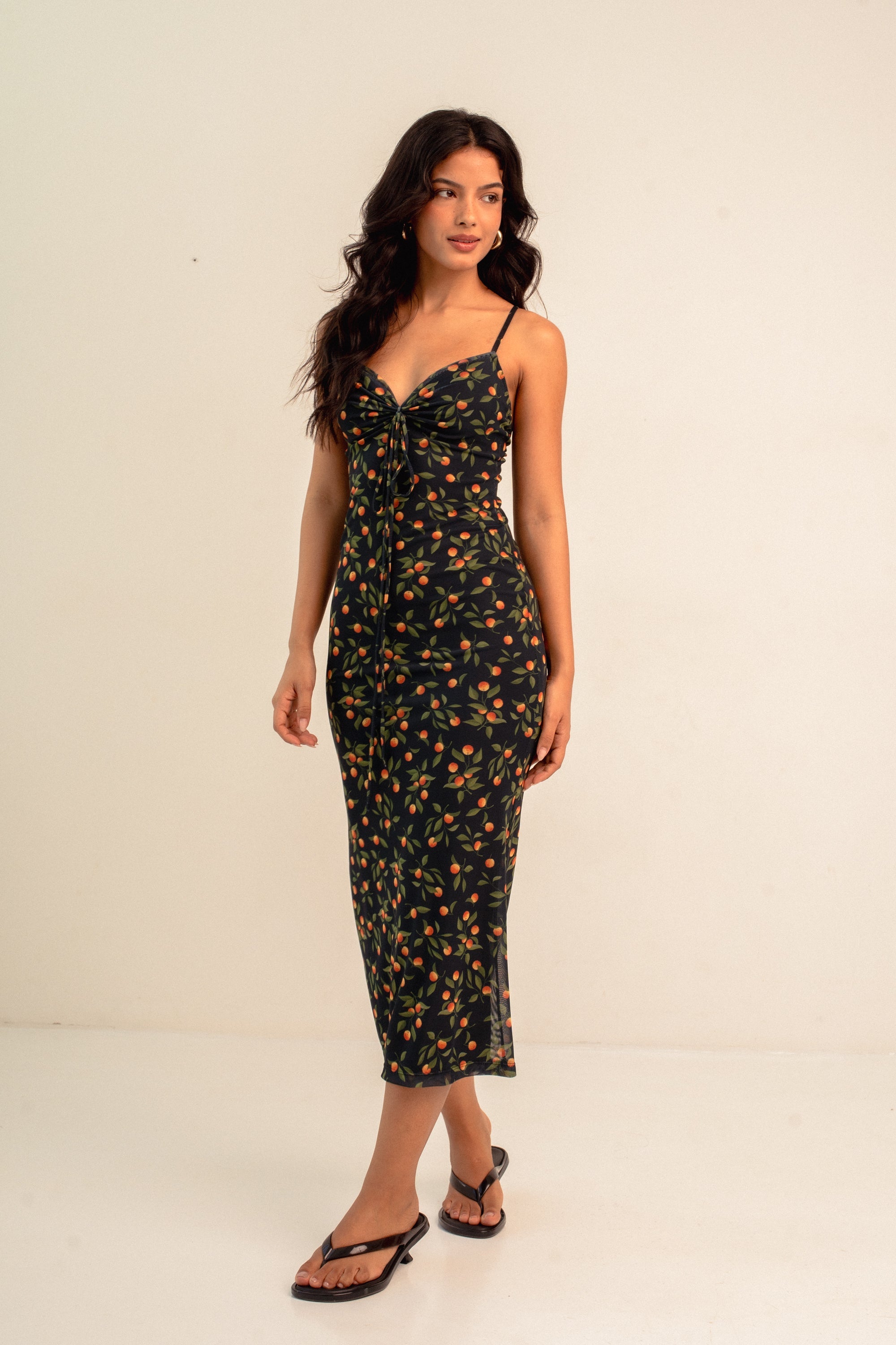 Vestido Carmen Tule Laranjinha