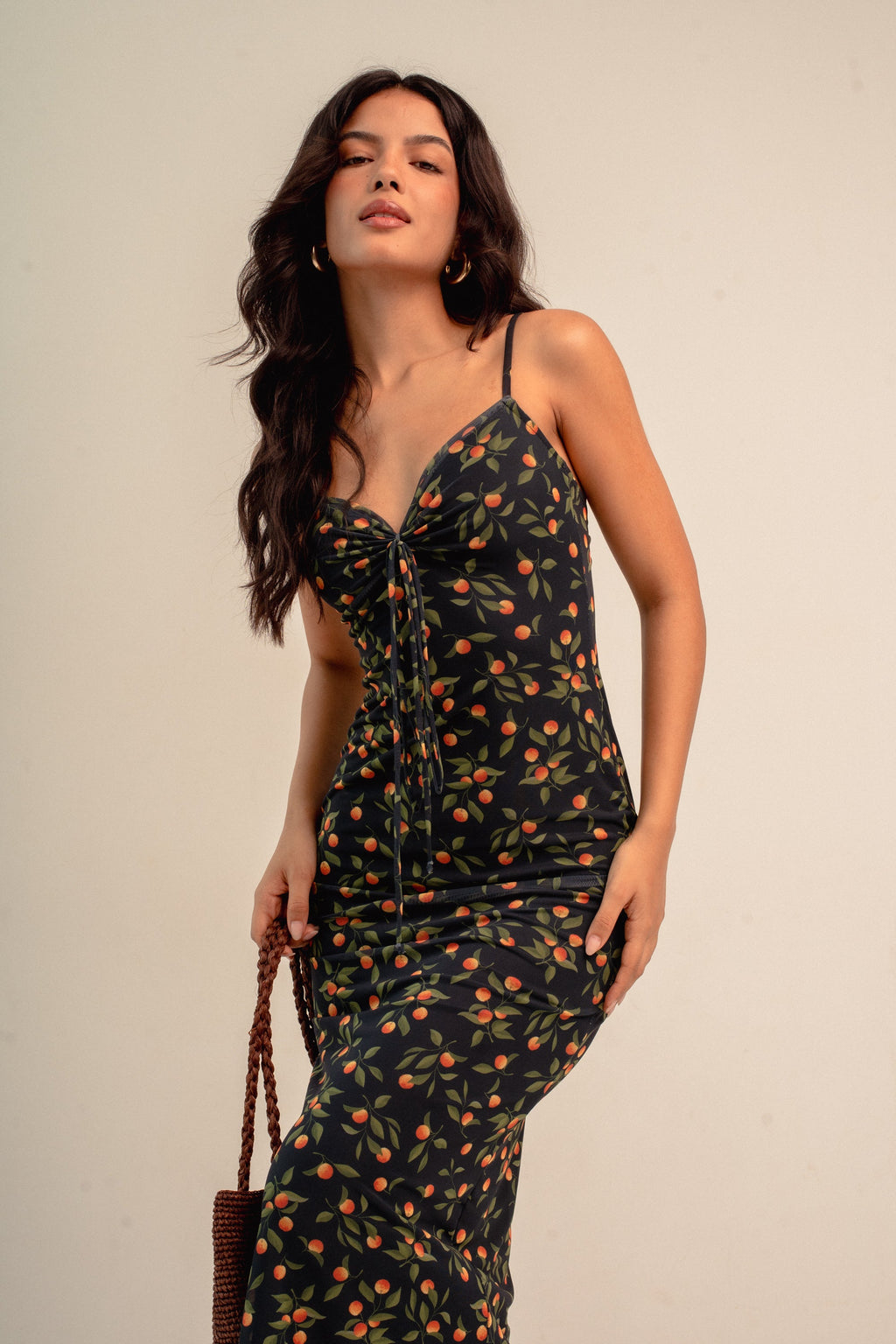 Vestido Carmen Tule Laranjinha