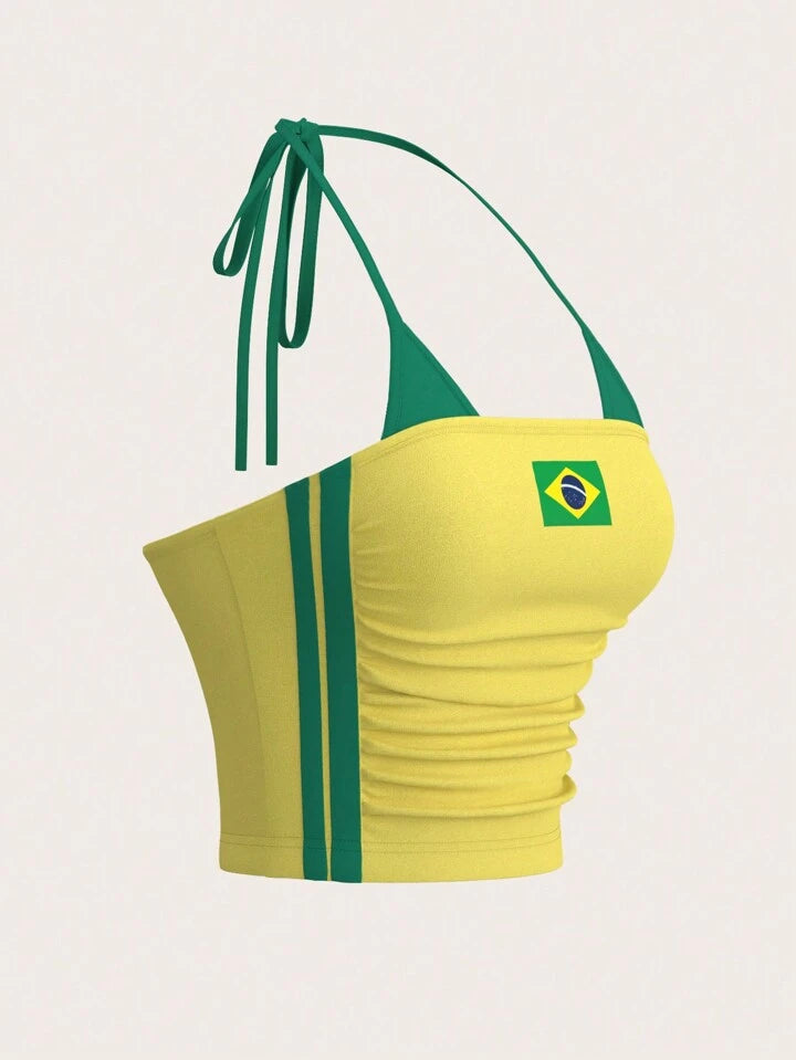Camiseta Cropped BRASIL
