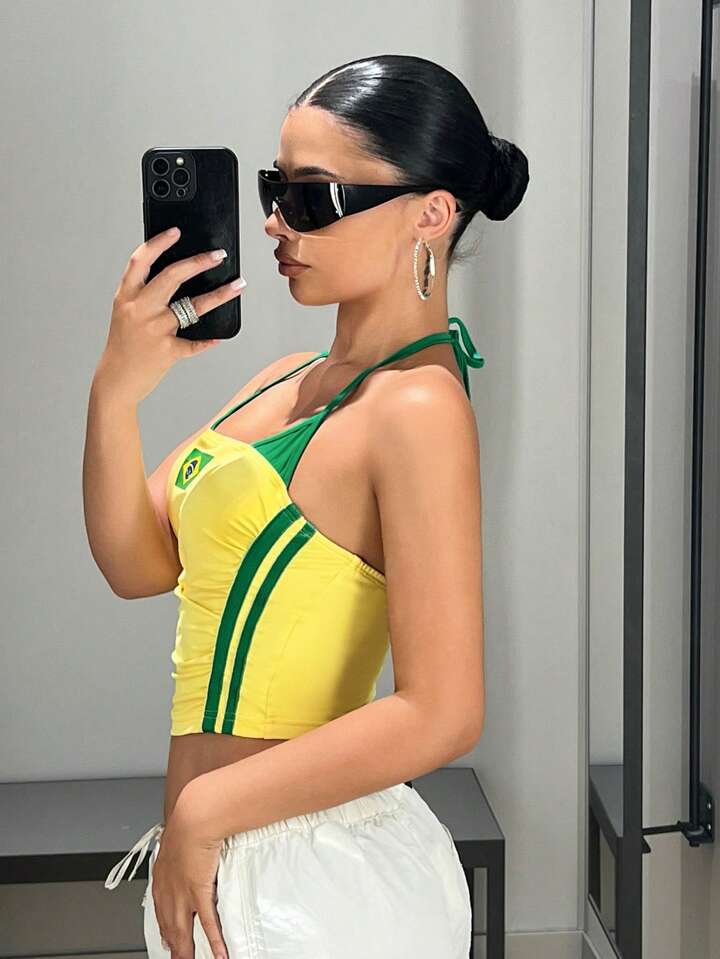 Camiseta Cropped BRASIL