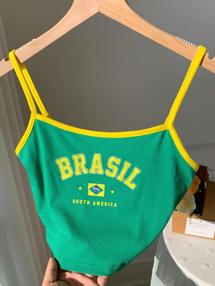 Camiseta Cropped BRASIL