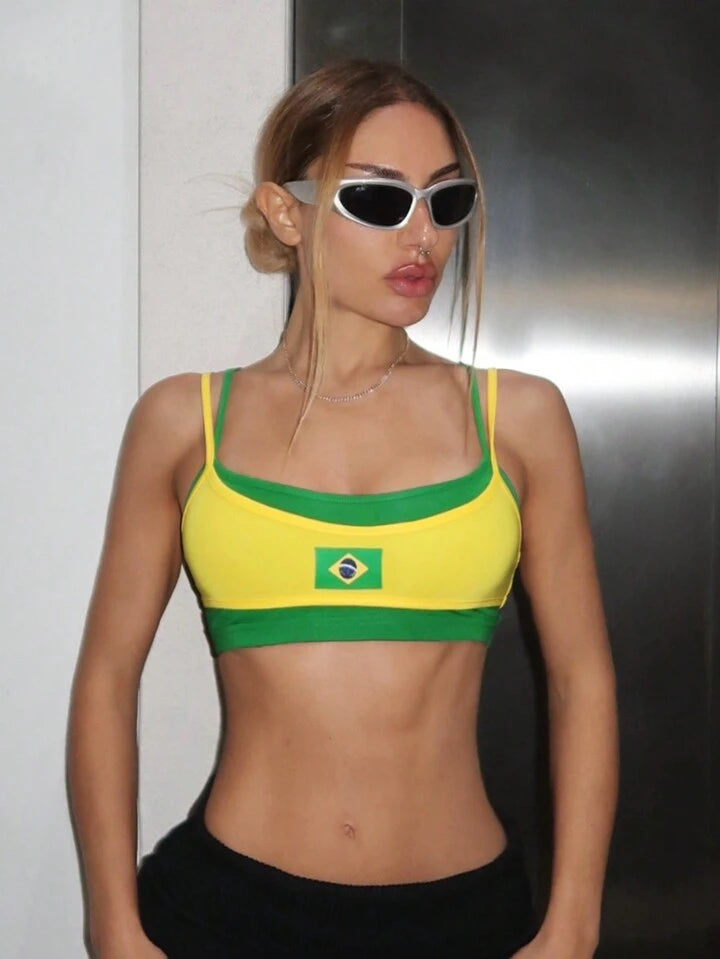 Camiseta Cropped BRASIL