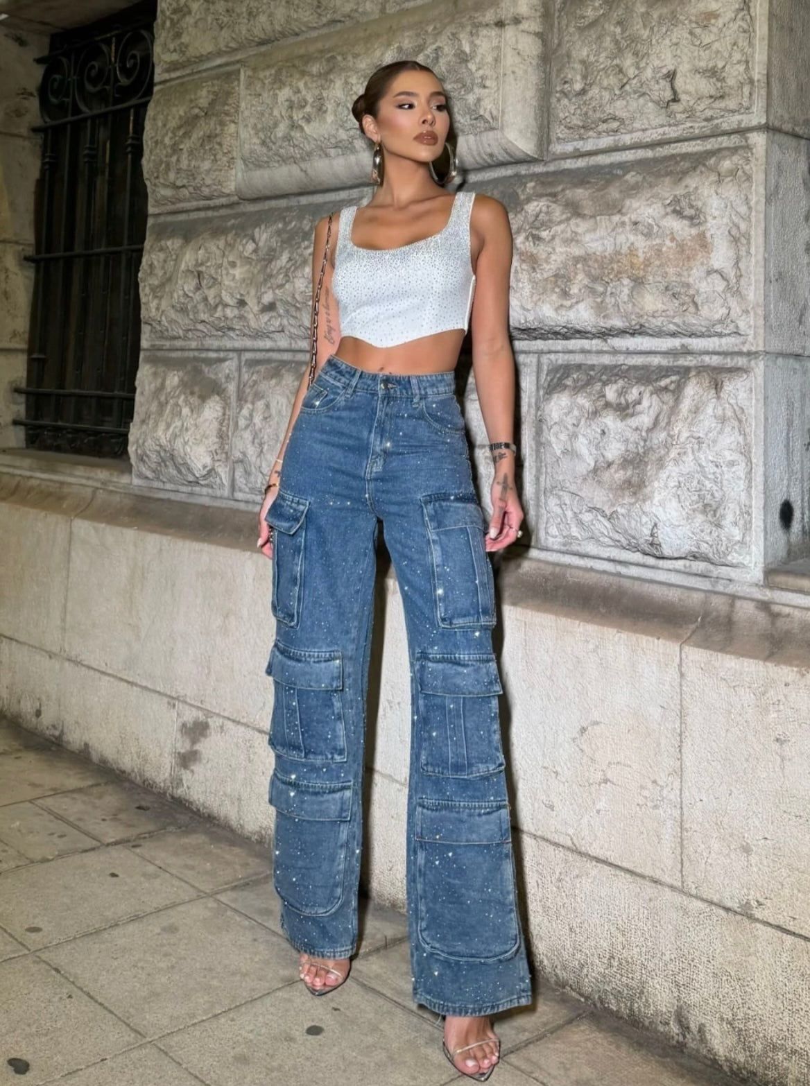 Calça Jeans com Brilho