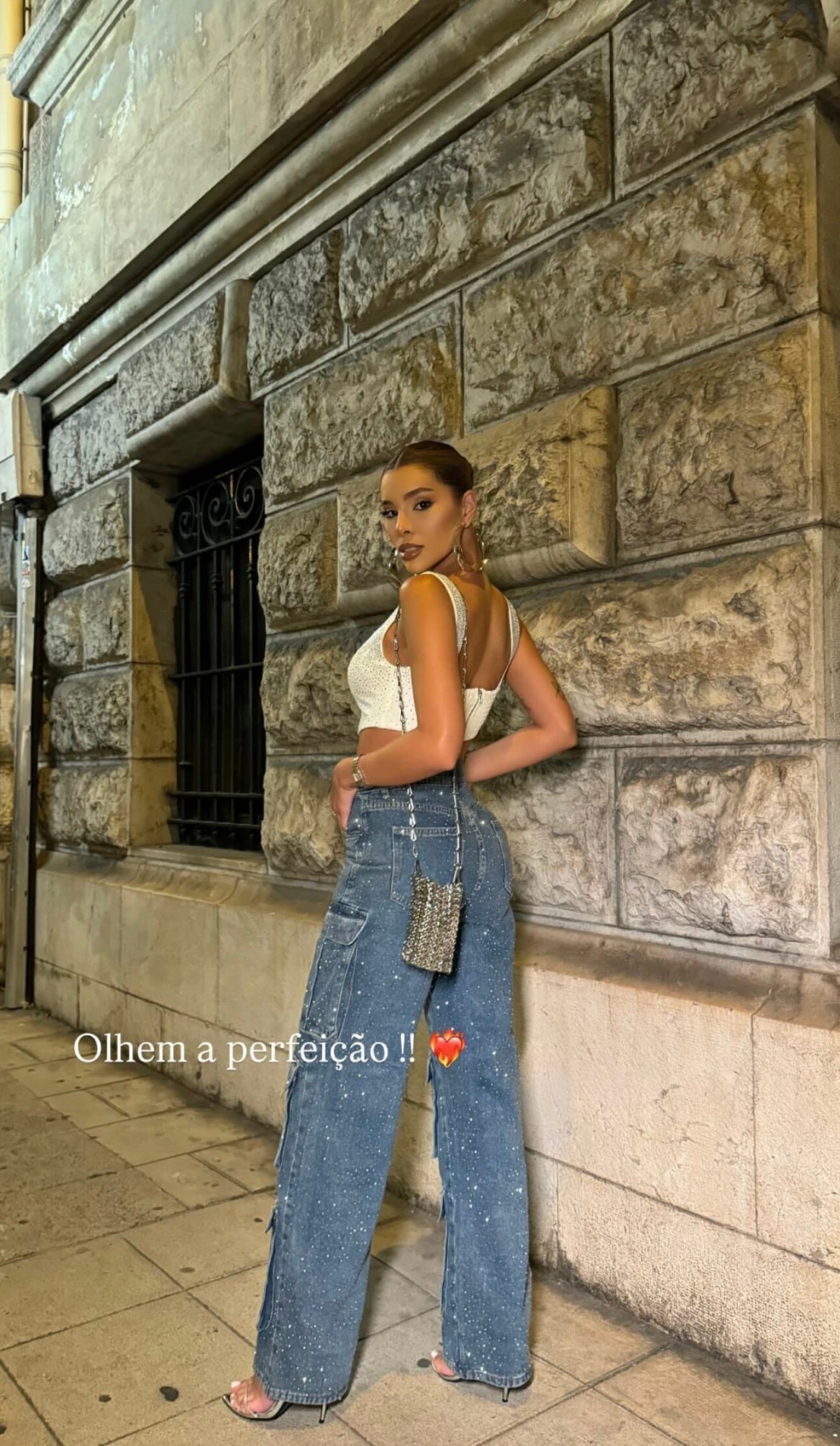 Calça Jeans com Brilho