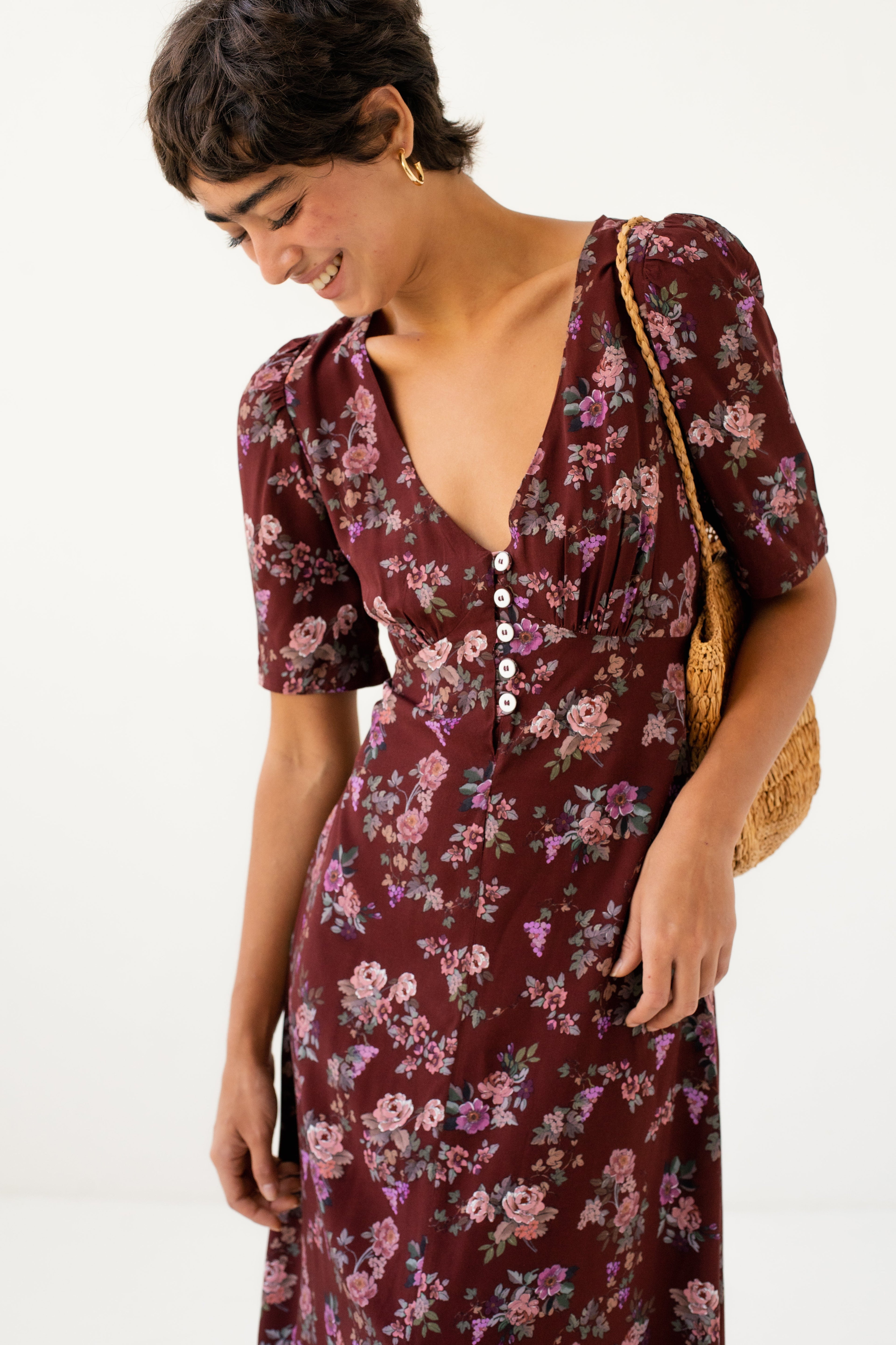 Vestido Inês Vinho