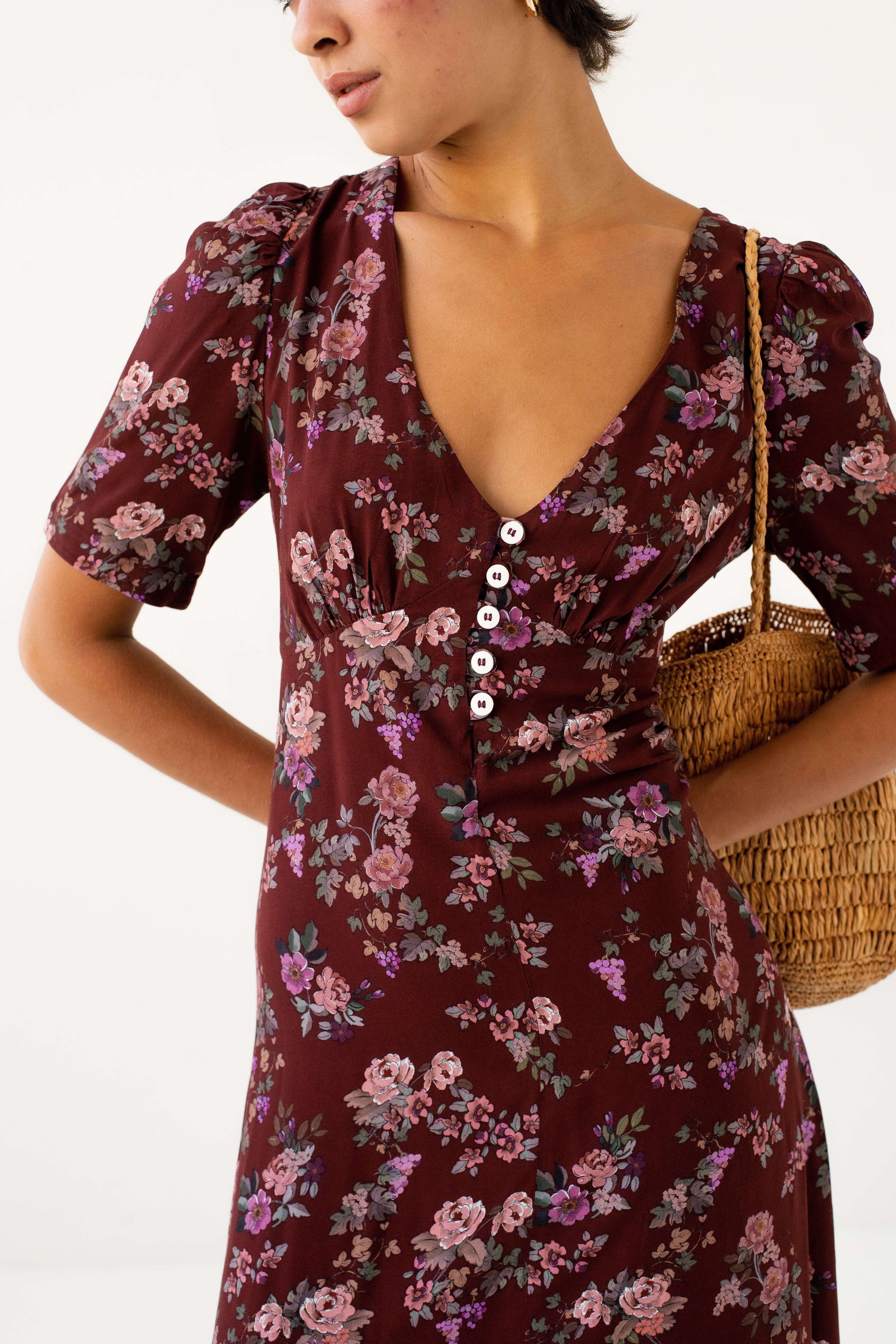 Vestido Inês Vinho