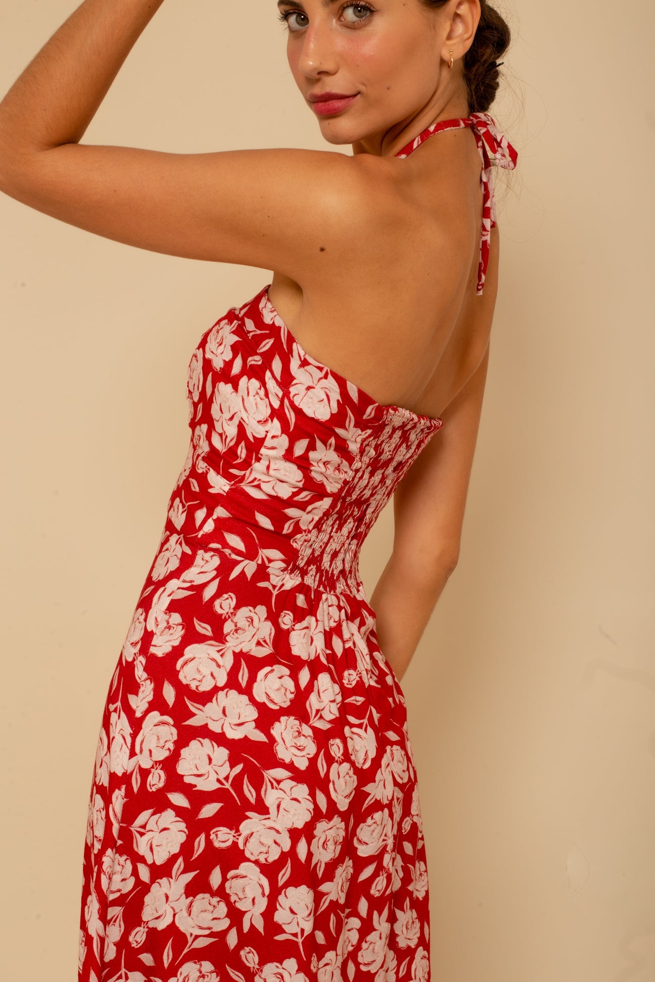 Vestido Gabriela Peônias