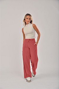 Calça Feminina Pantalona Estonada M/Malha Verde