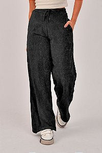 Calça Feminina Pantalona Marmorizada M/Malha Marinho