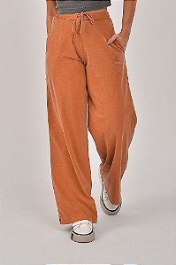 Calça Feminina Pantalona Estonada M/Malha Chumbo
