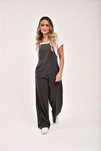 Calça Feminina Pantalona Estonada M/Malha Chumbo